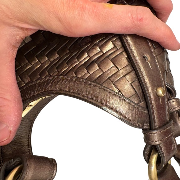 Cole Haan large Genevieve woven leather bag copper - Picture 11 of 15